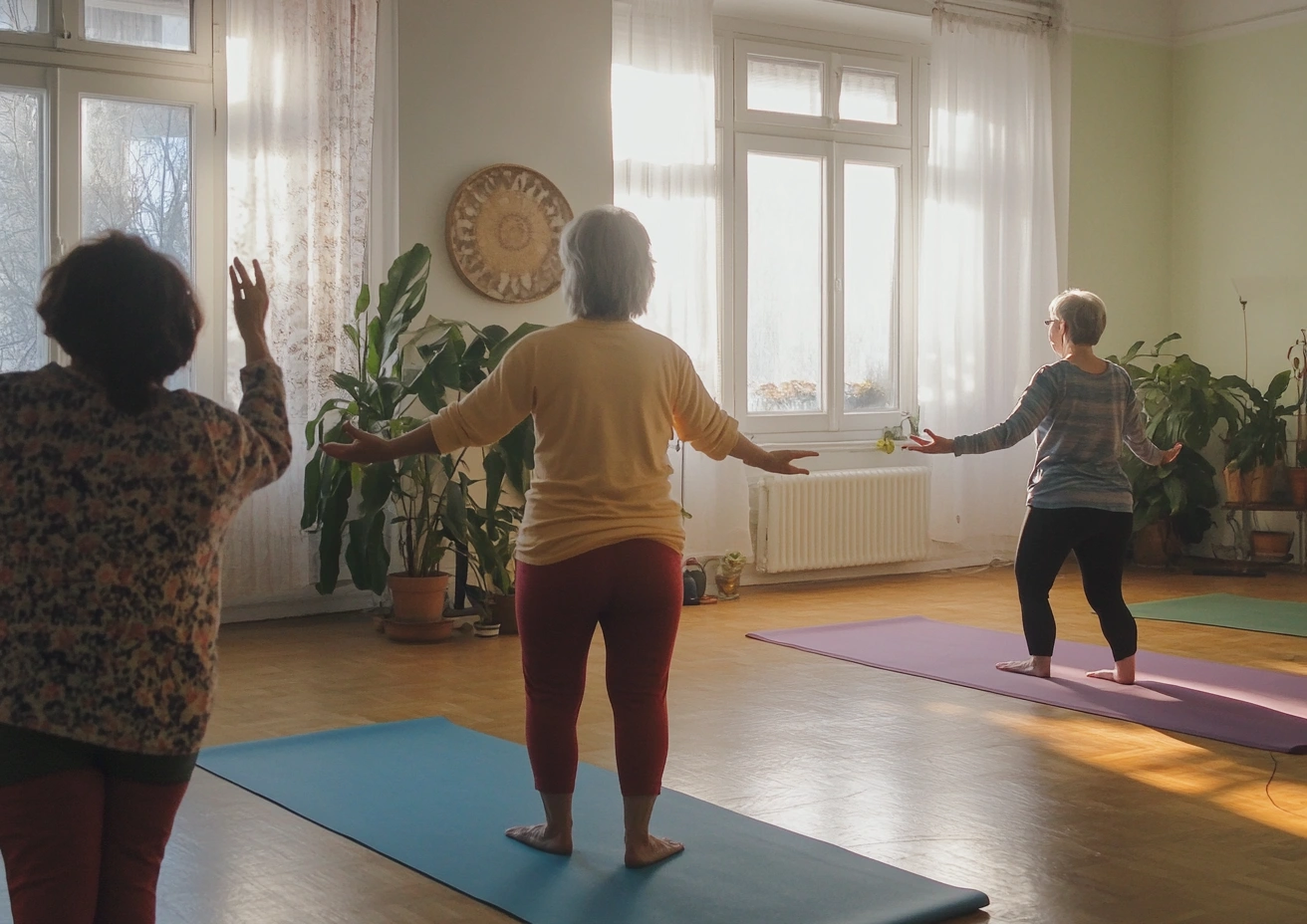 М'яка йога для пенсіонерів