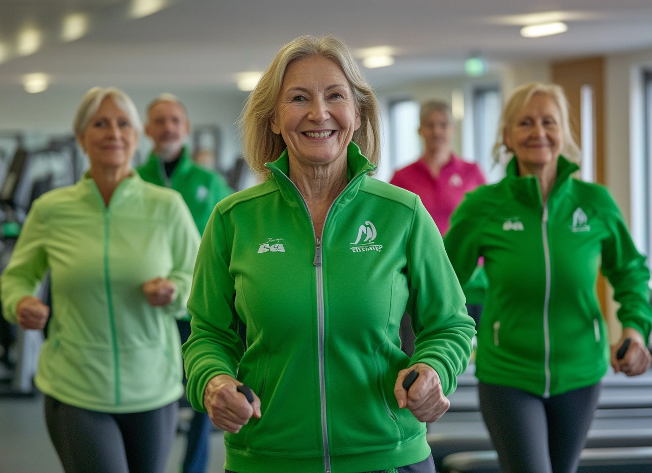 Активні пенсіонери займаються спортом