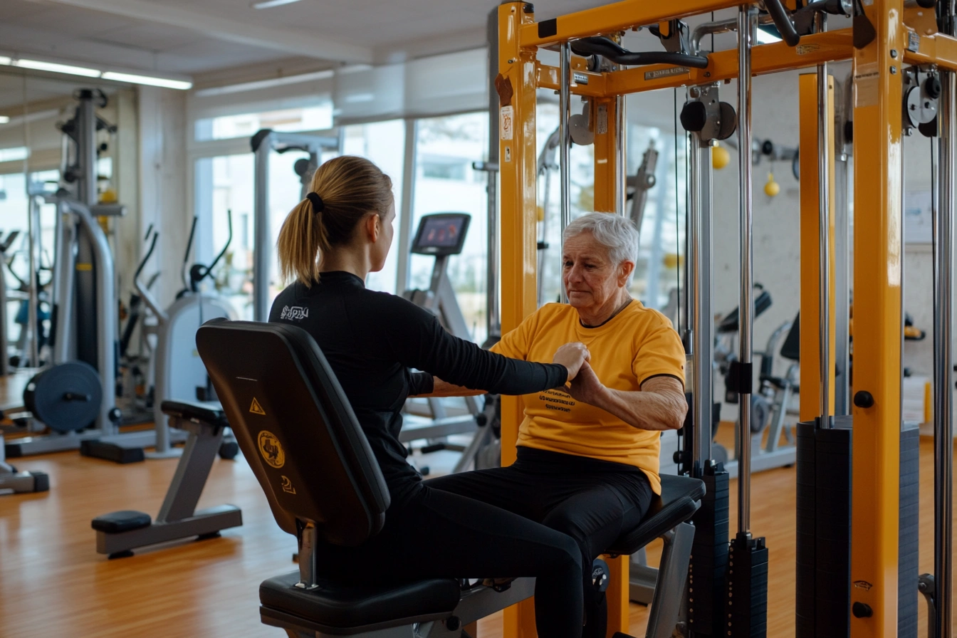 Тренер працює з пенсіонером